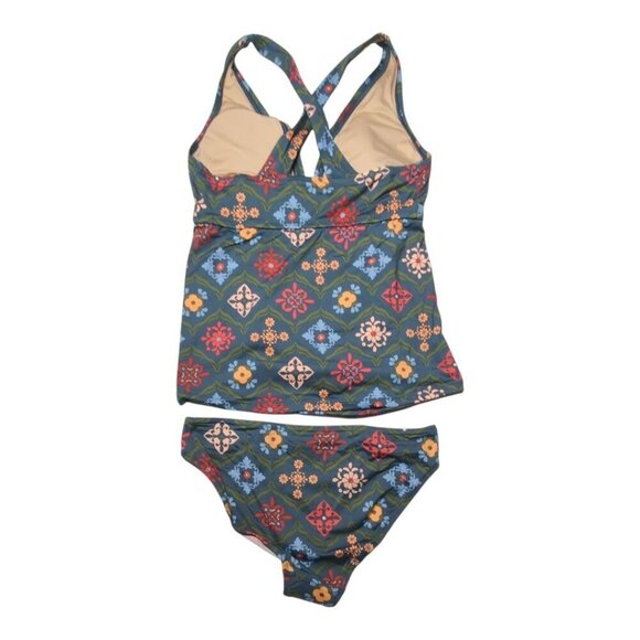 A Pea in the Pod Tankini Maternity Swimwear Womens Small Boho Floral Two Piece - Picture 3 of 15